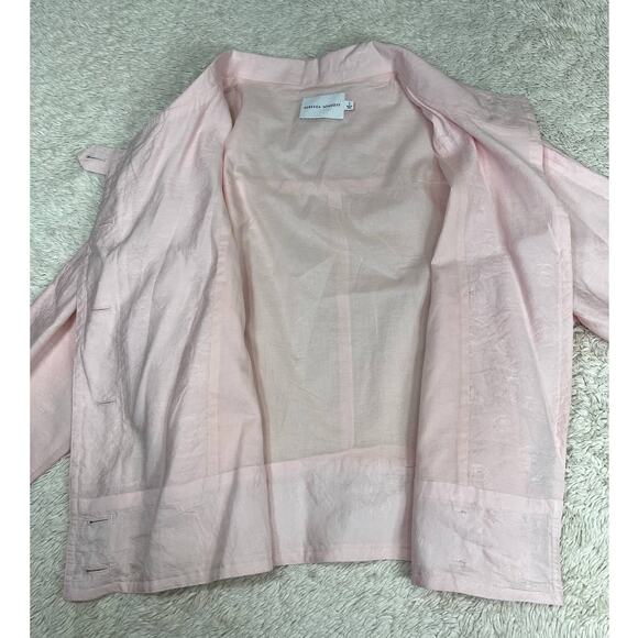 Rebecca Minkoff Zahara Double-Breasted Button Moto Jacket Pink Women's Small - Picture 4 of 12